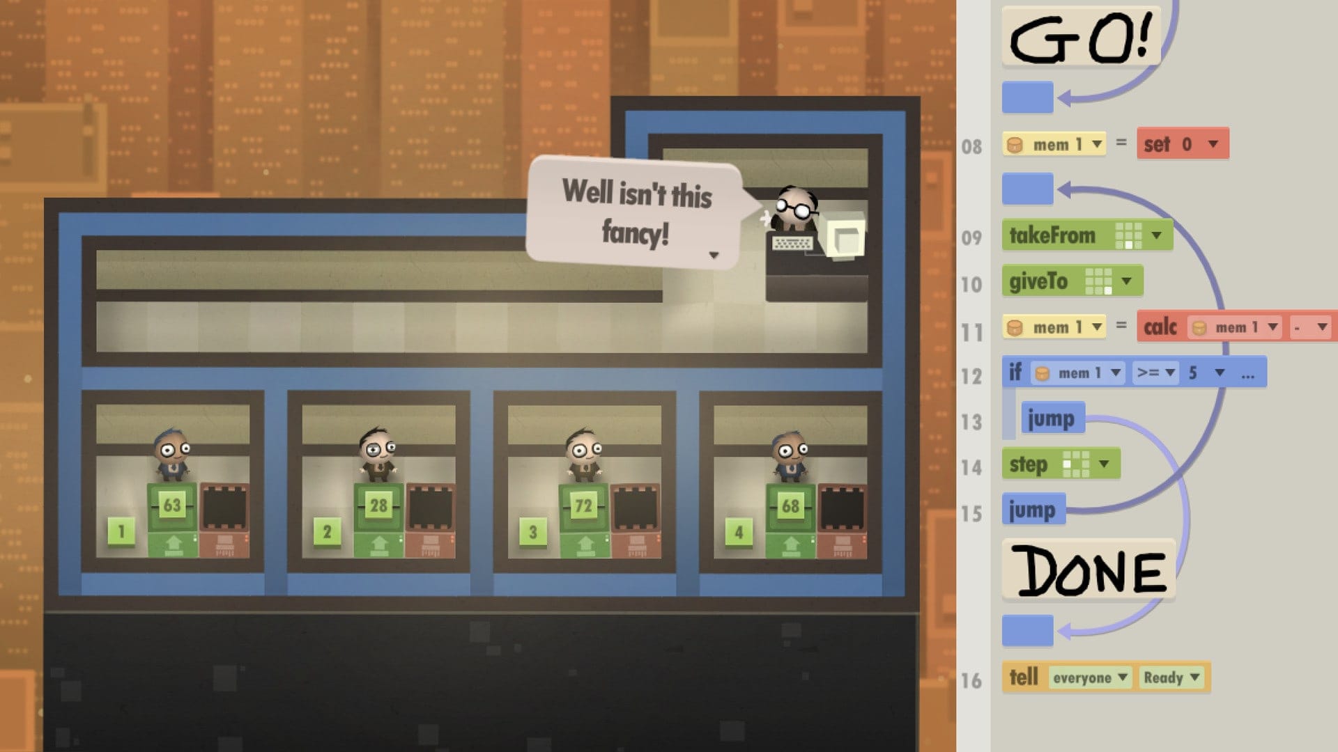 7 Billion Humans — visual puzzle programming game screenshot 6
