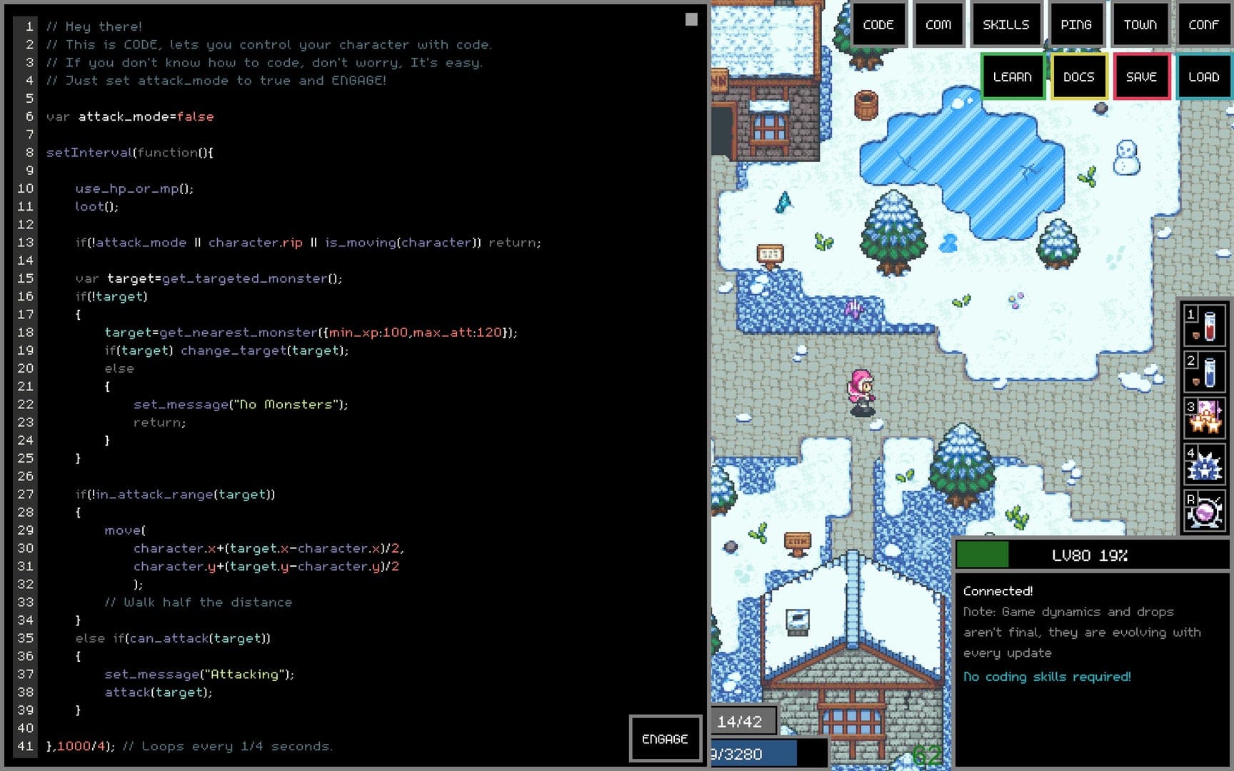 Adventure Land — mmo / rts programming game screenshot 2