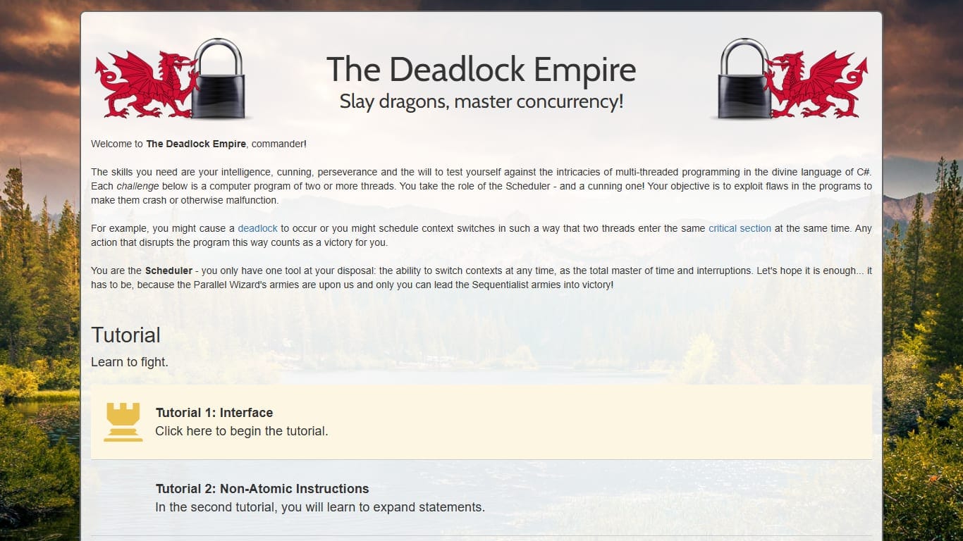 The Deadlock Empire — code puzzles programming game screenshot