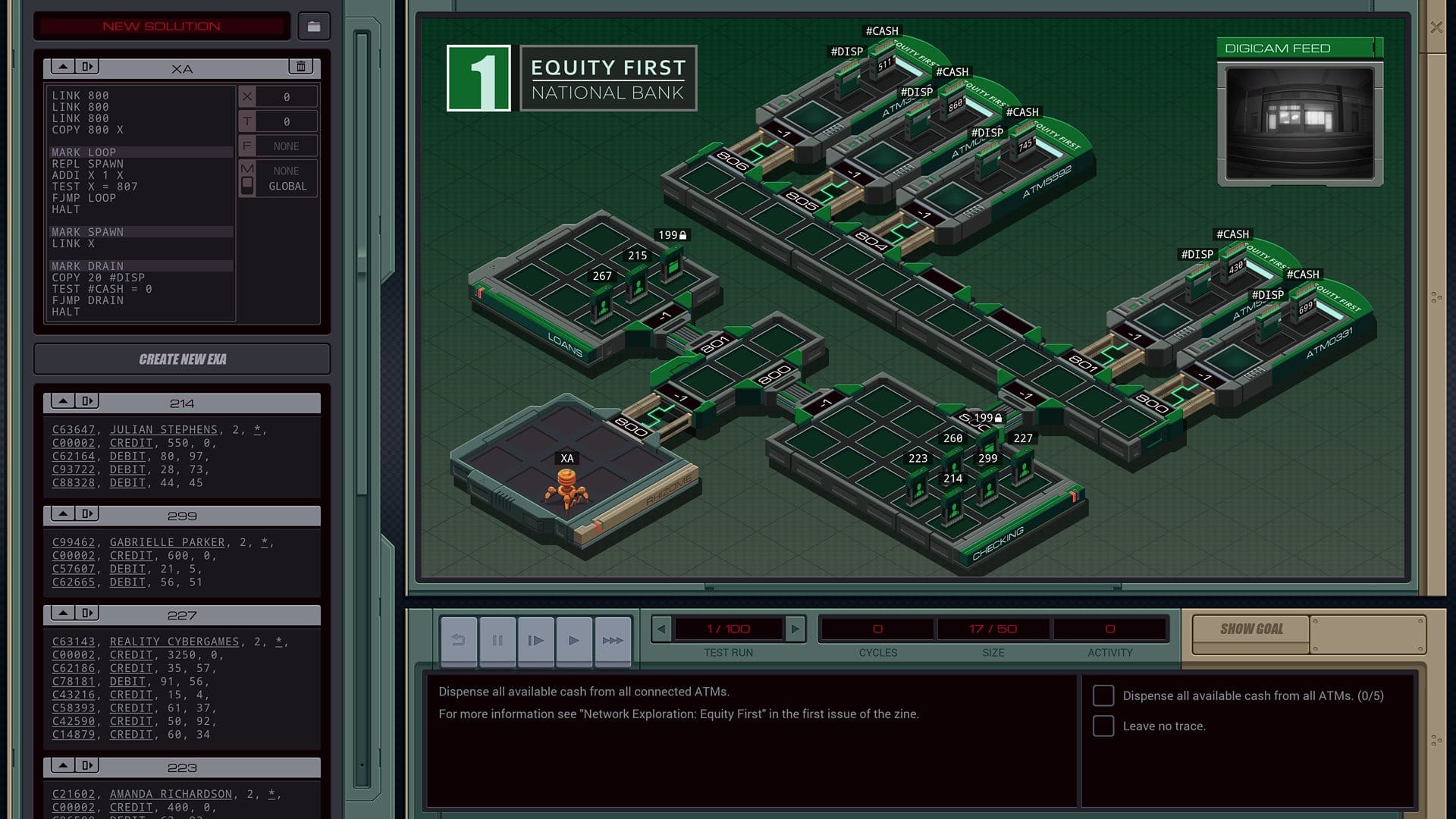 EXAPUNKS — hacking / terminal programming game screenshot 2