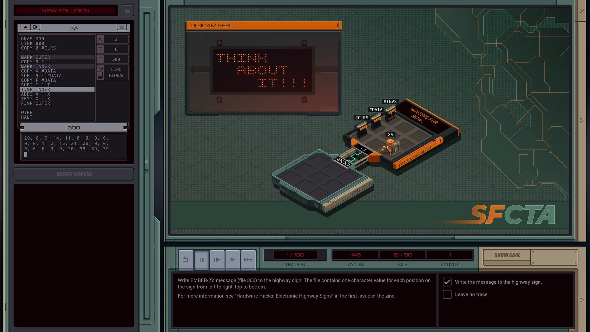 EXAPUNKS — hacking / terminal programming game screenshot 5
