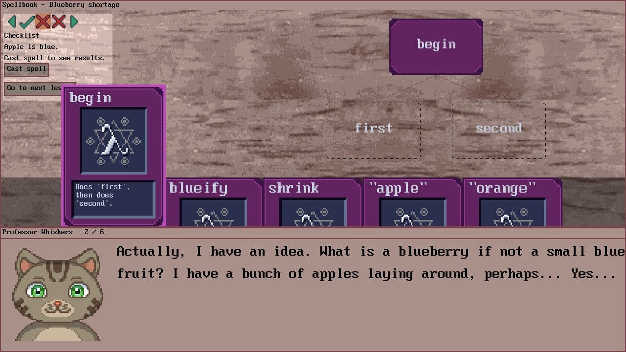 Lambda Spellcrafting Academy — visual puzzle programming game screenshot 4