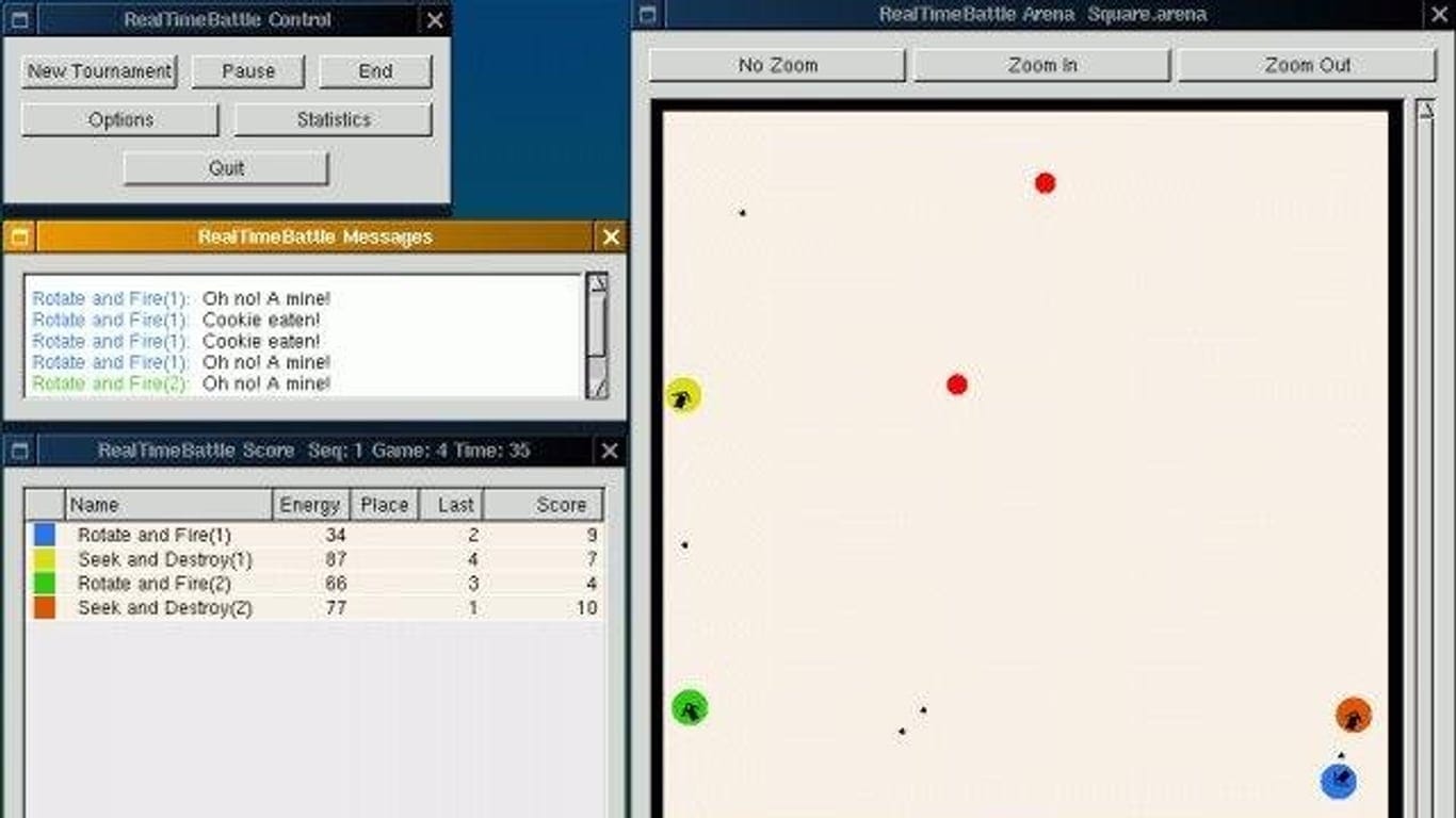 RealTimeBattle — bot arena programming game screenshot 1