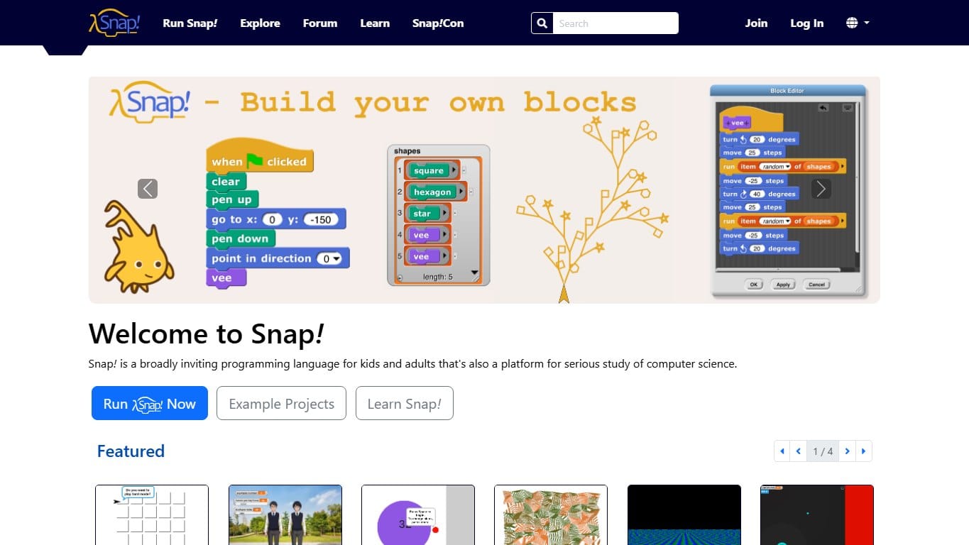 Snap! — game creation programming game screenshot