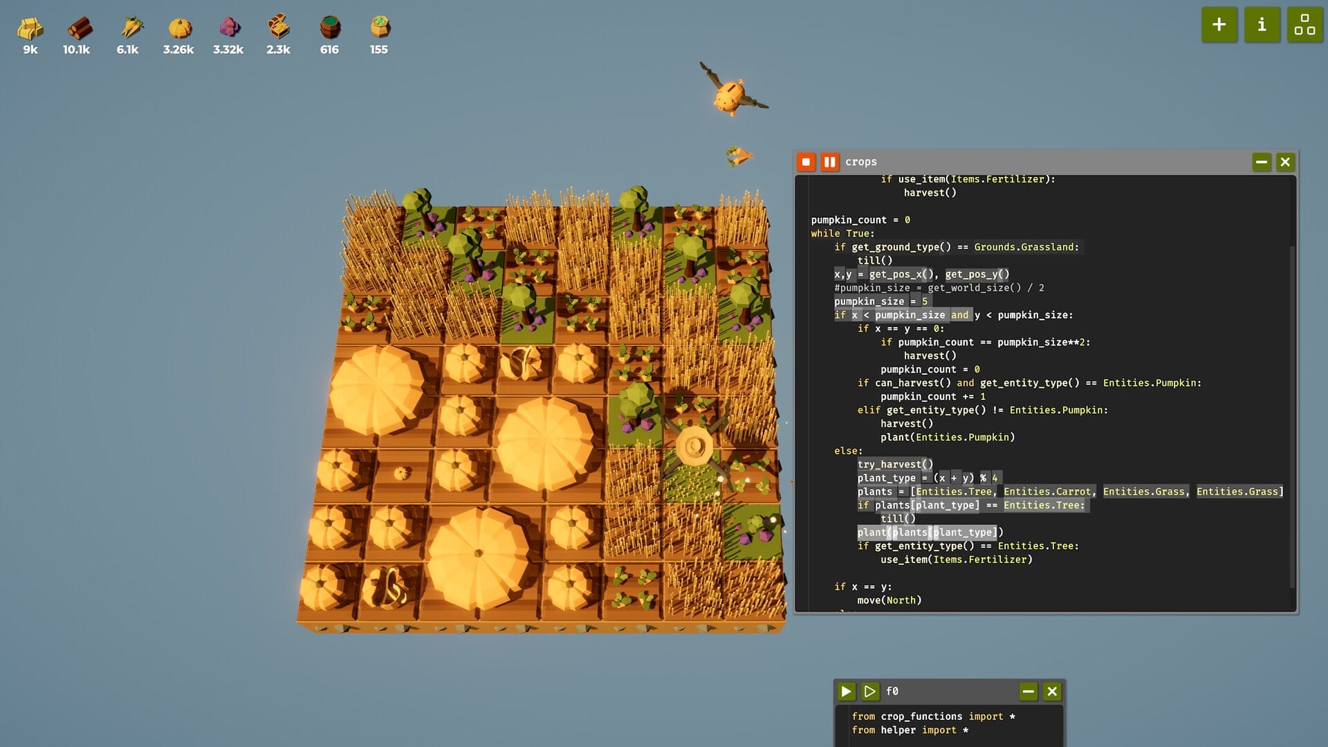 The Farmer Was Replaced — automation programming game screenshot